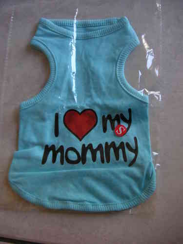 débardeur i love my mommy turquoise