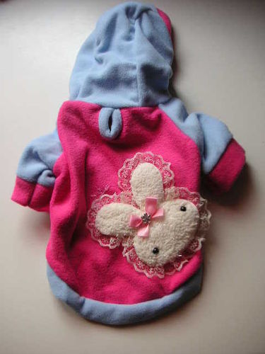 polaire lapin rose/bleu taille S