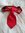 Collier cravate rouge à pois blanc Taille M 23/33cm