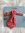 Collier cravate à carreaux rouge Taille M 23/33cm