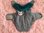 manteau harnais fait main Collection Hiver modèle Jean Licorne col turquoise