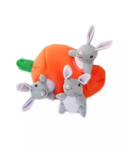 Peluche interactive carotte et ses lapins